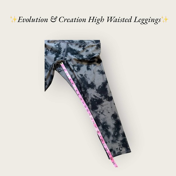 ✨Evolution & Creation High Waisted Mia Legging. Black Tye Dye. Large✨ - Picture 5 of 7